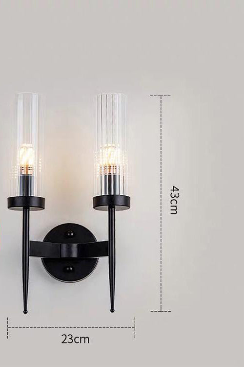 Pour Your Light, Not Your Drink: Dual Long Wall Light With 2 Glass Vibe (Black)